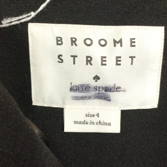 Kate Spade black pearl button ruffled bomber jacket - Picture 3 of 6